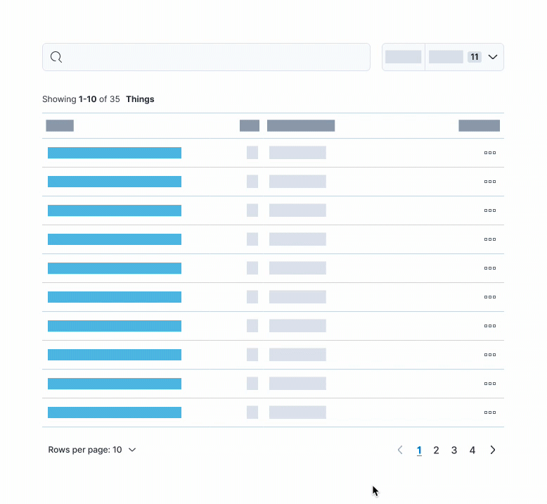 Using search, filters and pagination together